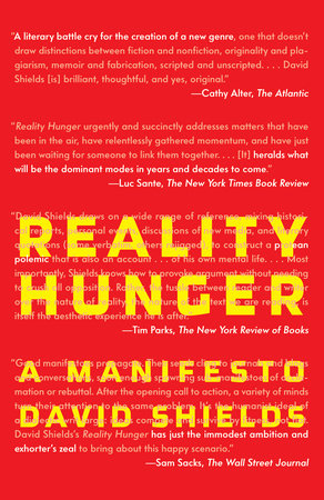 Reality Hunger by David Shields