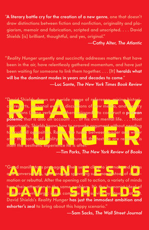 Reality Hunger by David Shields