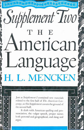 American Language Supplement 2 by H.L. Mencken