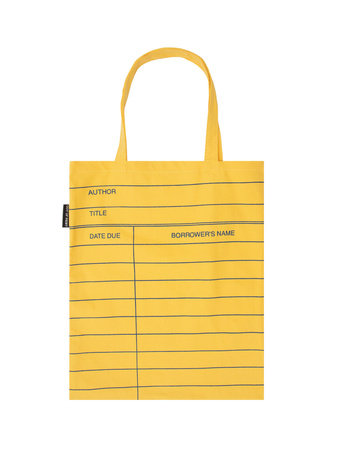 Library Card (Light Yellow) Tote Bag by Out of Print