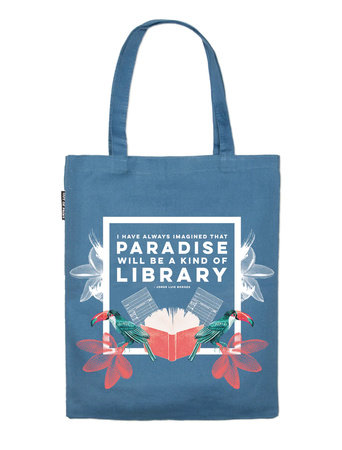 Jorge Luis Borges: Paradise Tote Bag by Out of Print