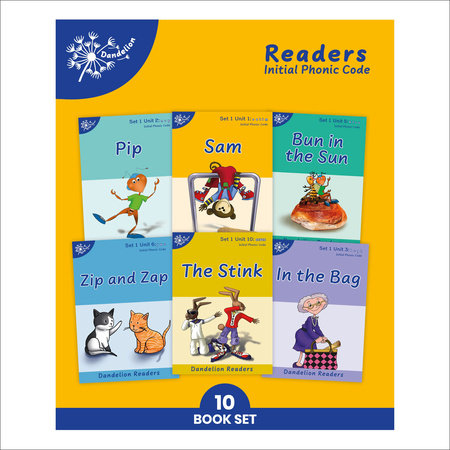 Phonic Books Dandelion Readers Set 1 Units 1-10 Sam (Alphabet Code Blending 4 and 5 Sound Words) by Phonic Books