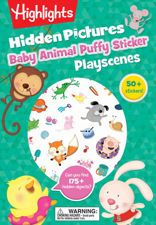 Baby Animal Hidden Pictures Puffy Sticker Playscenes by 