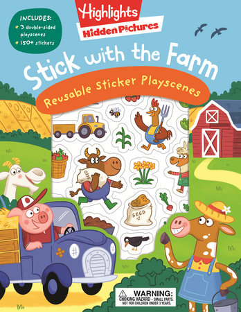 Stick with the Farm Hidden Pictures Reusable Sticker Playscenes by 