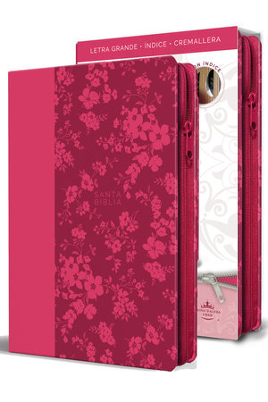 Biblia Reina Valera 1960 letra grande. Símil piel fucsia, cremallera, índice, manual / Spanish Bible RVR 1960. Handy Size, Large Print, Leathersoft by Reina Valera Revisada 1960