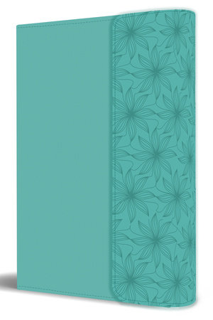 Biblia RVR 1960 tamaño manual, símil piel aquamarina con solapa e imán / Spanish Bible RVR 1960 Handy Size Large Print Leathersoft with magnet by Reina Valera Revisada 1960