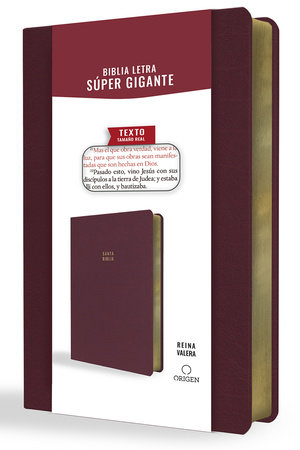 Biblia Reina Valera letra súper gigante, símil piel vinotinto / Spanish Bible Reina Valera Super Giant Print, Burgundy Leathersoft by Reina Valera 1909