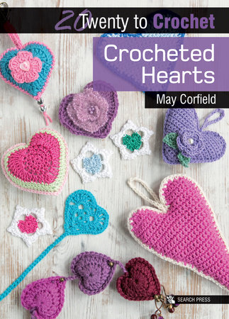 Crocheted Hearts by May Corfield