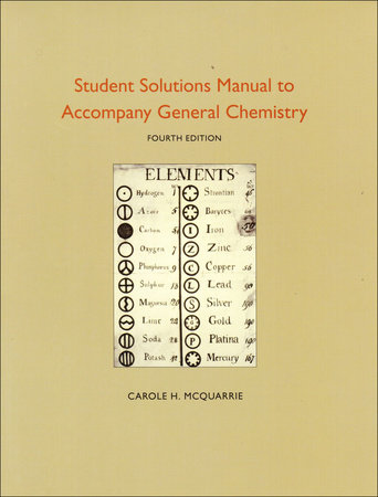 Student Solutions Manual to Accompany General Chemistry by Carole H. McQuarrie