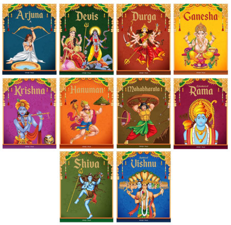 Tales from Indian Mythology (Collection of 10 Books): Story Books For Kids by Wonder House Books