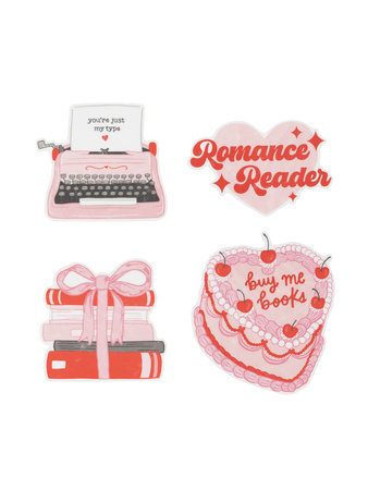 Romance Reader Stickers - Sticker Set of 4 by Out of Print