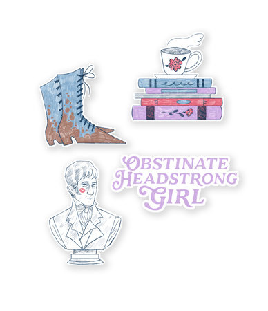 Jane Austen's Pride and Prejudice Stickers - Sticker Set of 4 by Out of Print