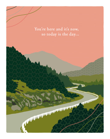 Positively Green Greeting Cards: Birthday - You're Here and It's Now (Pack of 6) by COMPENDIUM