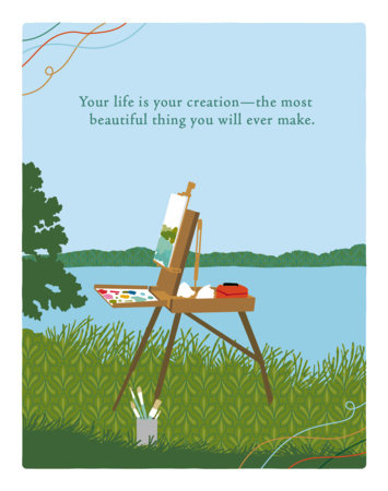 Positively Green Greeting Cards: Birthday - Your Life Is Your Creation (Pack of 6) by COMPENDIUM