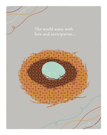 Positively Green Greeting Cards: Baby Shower - The World Waits with Love (Pack of 6) by COMPENDIUM