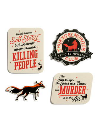 Thursday Murder Club Stickers - Sticker Set of 4 by Out of Print