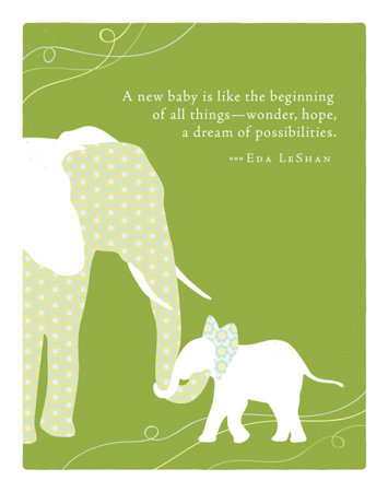 Positively Green Greeting Cards: Baby - A new baby is like the beginning of all (Pack of 6) by 