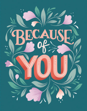Love Muchly Greeting Cards: Thank You - Because of you (Pack of 6) by 