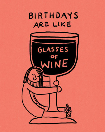 Humor Us Greeting Cards: Birthday - Birthdays are like glasses (Pack of 6) by 