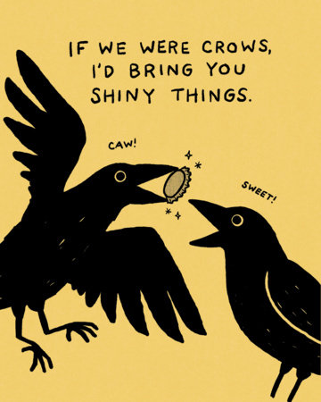 Humor Us Greeting Cards: Birthday - If we were crows, I’d bring (Pack of 6) by 