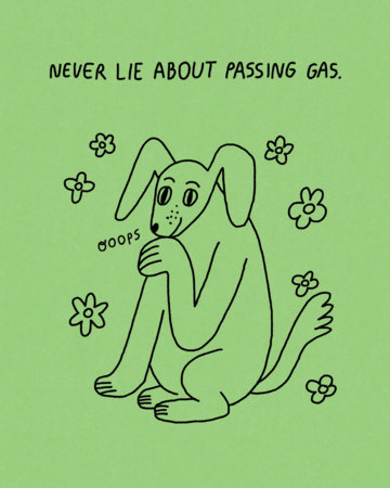 Humor Us Greeting Cards: Just For Laughs - Never lie about passing gas (Pack of 6) by 