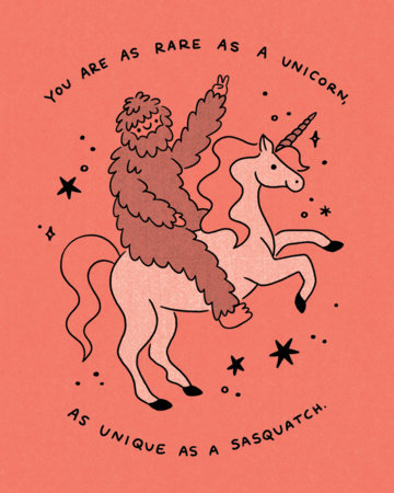 Humor Us Greeting Cards: Thank You - You are as rare as a unicorn (Pack of 6) by 
