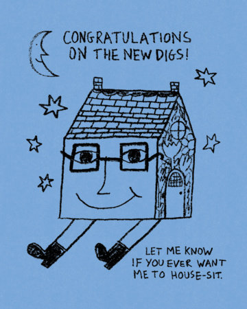 Humor Us Greeting Cards: New Home - Congratulations on the new digs (Pack of 6) by 
