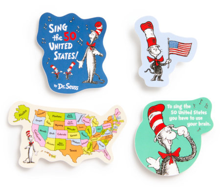 Dr. Seuss: Sing the 50 United States! Stickers - Sticker Set of 4