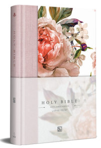 KJV Holy Bible, Large Print Medium format, Pink Cloth Hardcover w/Ribbon Marker, Red Letter