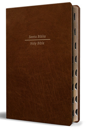 Biblia Bilingüe Reina Valera 1960 (ESV) letra grande símil piel marrón con índice/ Bilingual Bible RVR 1960 (ESV) Large Print Brown Leathersoft with Thumb by Reina Valera Revisada 1960
